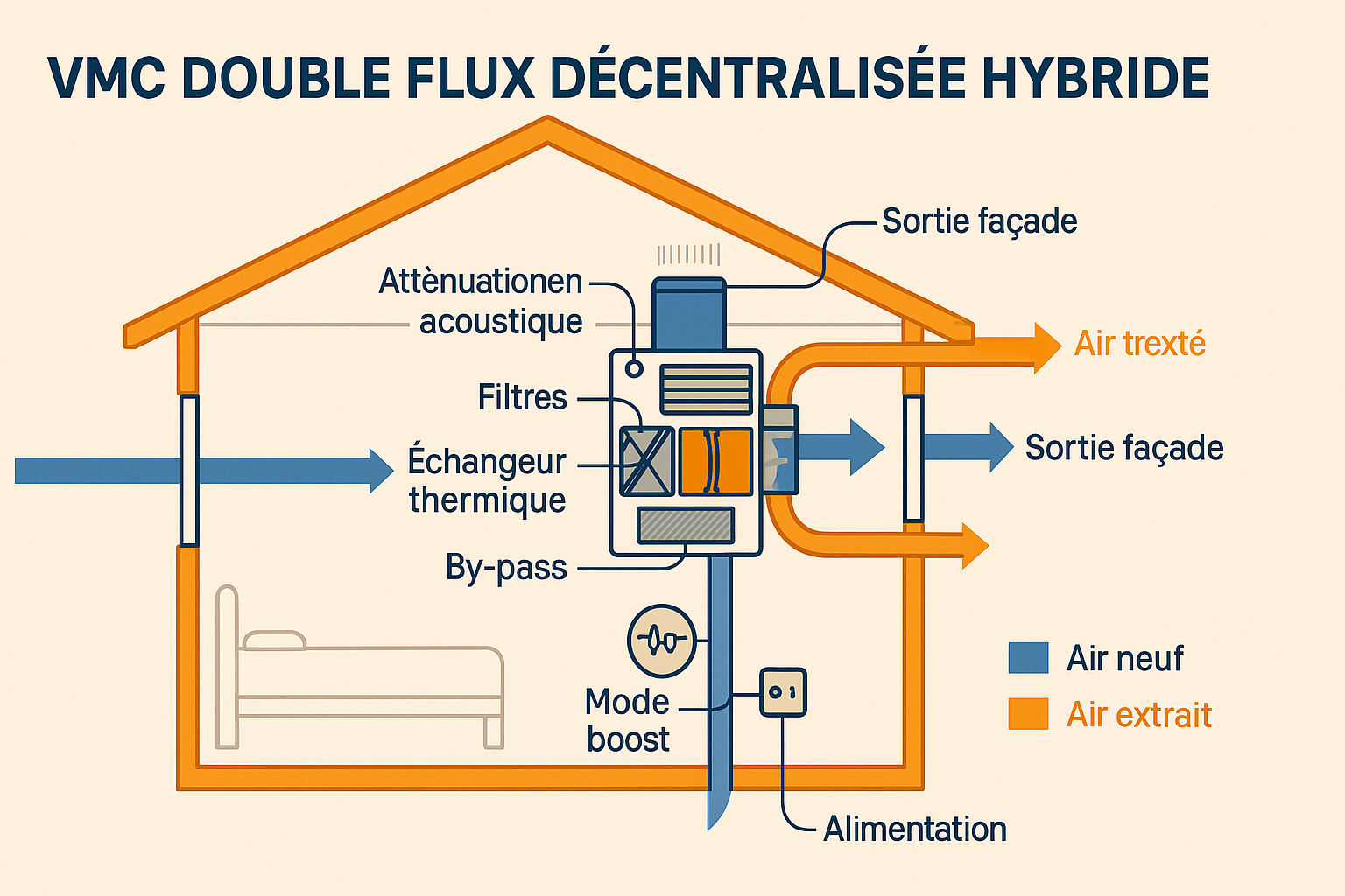 VMC double flux décentralisée